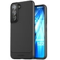 thumbnail image 3 of Encased Thin Armor Designed for Samsung Galaxy S22 Belt Clip Case, Slim Fit Phone Case with Holster (Matte Black), 3 of 9