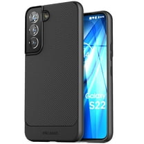 Encased Thin Armor Designed for Samsung Galaxy S22 Case, Slim Fit Flexible Grip Phone Case (Black)