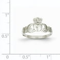 thumbnail image 5 of 14k White Gold Women's Claddagh Crowned Heart Ring, 5 of 5