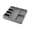 thumbnail image 2 of Organizador de utensilios compacto, soporte para utensilios, portátil, fácil de guardar, bandeja de almacenamiento para cubiertos, para uso doméstico, Gris, 2 of 8