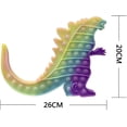 thumbnail image 2 of Poppit Fidget, Jumbo Pop It Fidget, Entre nosotros Pop It, Tamaño grande Push Pop Bubble Sensory Fidget S, Rainbow Dinosaur Large Jumbo Giant Fidget S Xemadio WMCH-331, 2 of 3