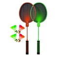 thumbnail image 4 of Raquetas de bádminton luminosas, juego de raqueta de bádminton profesional ligera, 2 uds. naranja y verde, 4 of 8