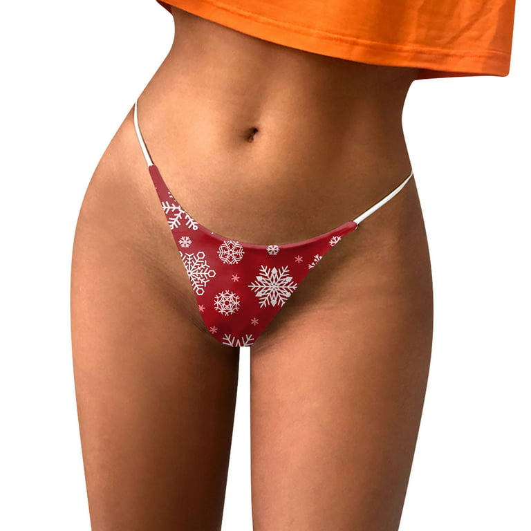 Womens Underwear Briefs Christmas Thongs For Cotton Stretch T Back Thongs  Low Rise Hipster Panties
