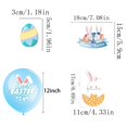 thumbnail image 3 of Clearance! Easter Party Decoration Set 31 Pcs Happy Easter Bunny Decorations Kits Cake Topper Blue Yellow Latex Balloons for Spring Easter Themed Party Bunny Banner for Easter Party Pull Flag + 1, 3 of 8