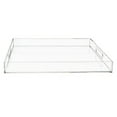 thumbnail image 3 of Food Tray Clear Extra Large Acrylic Serving Tray with Handles Oversize 18.9 Inch, 3 of 12