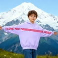 thumbnail image 2 of Byoo Tween Boy Letter Print Hooded Sweatshirt Long SleeveCasual Pullover Hoodie with Pocket Outdoor Soft Pullover Top, 2 of 6