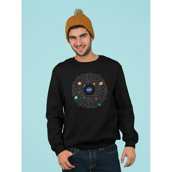 NASA Nasa Solar System Design Sweatshirt Men -NASA Designs, Male x-Large