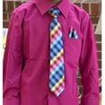 thumbnail image 5 of 3pcs Boys Pre-Tied Neckties & Pocket Square Set Adjustable Neck Strap Tie for Kids School Boys Ties, 5 of 6