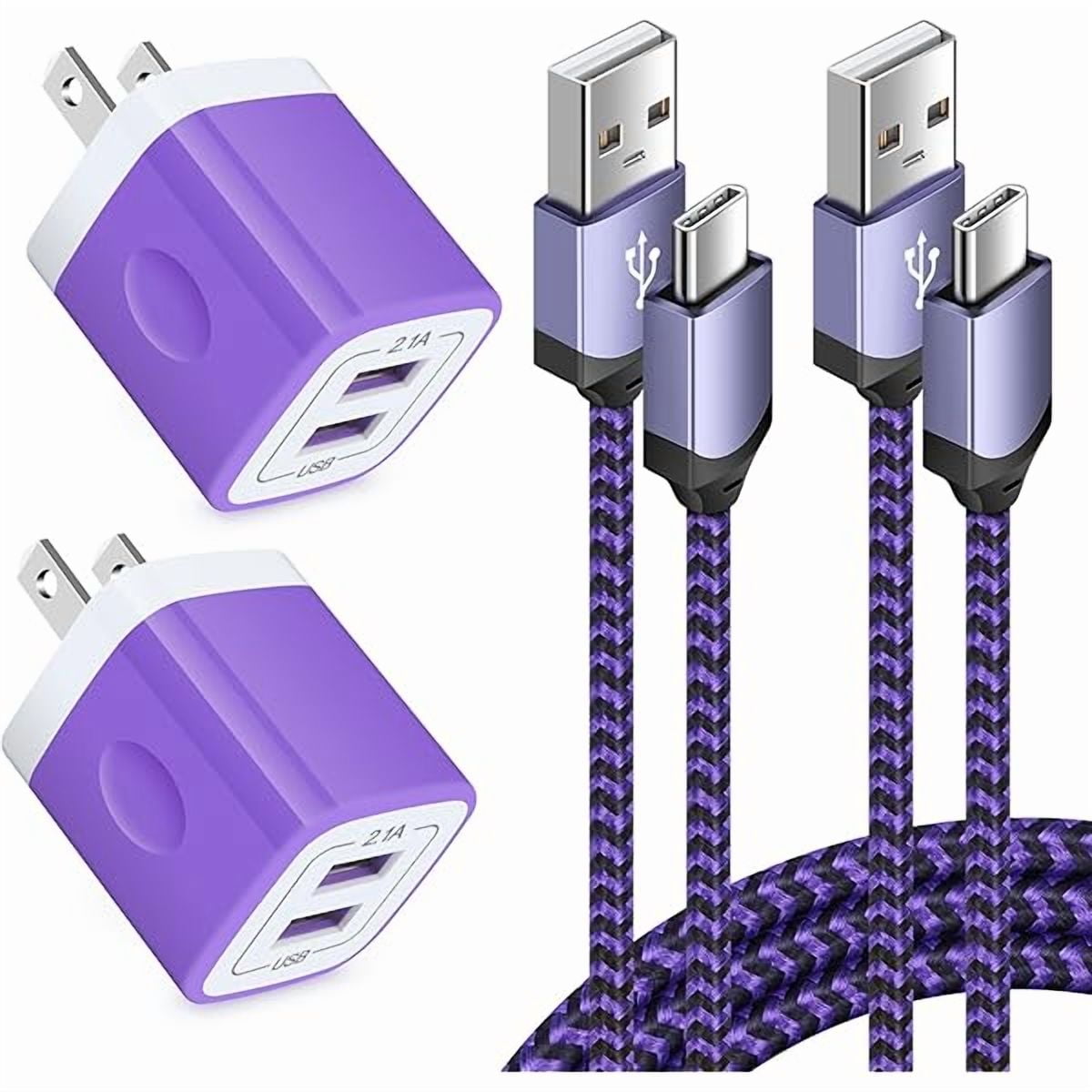 Eryueer for USB C Wall Charger Fast Compatible with Samsung Galaxy S26 Ultra S25 FE Ultra S25+ S24 FE S23 FE Ultra S23+ S22 S21 Plus S20 Note 20 A17 A57 A37 A56 A16 A15 A54, 2.1A Dual Charging Block