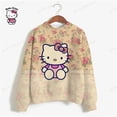 thumbnail image 2 of Sudadera con capucha y estampado de Hello Kitty para mujer, jersey de manga larga a la moda, estilo Harajuku, Tops informales, gran oferta, 2023, 2 of 4
