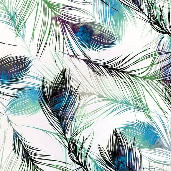 1 Roll Self-Adhesive Wallpaper, Feather Pattern Contact Paper, Peel And Stick, Waterproof Removable Living Room Kitchen Bedroom Dormitory Wallpaper, Furniture Refurbishment Wallpaper, Aesthetic Wallpa