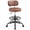 Brown-PU Leather, variant on Romorgniz Drafting Chair with Double-Layer Backrest & 17.32" Wide Seat Height-Adjustable Office & Bar Height Chair, Velvet Pink