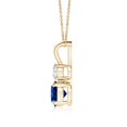 thumbnail image 2 of ANGARA Lab Grown 1 Ct Blue Sapphire & Diamond Two Stone Pendant for Women in 14K Yellow Gold (Size-6mm) | September Birthstone, Anniversary, Jewelry Gift for Women | Lab-Grown Blue Sapphire Necklace, 2 of 7