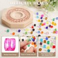 thumbnail image 3 of Uxcell 6mm Crystal Cube Beads, 100 Pcs Square Glass Beads Loose Spacer Beads, Red, 3 of 6