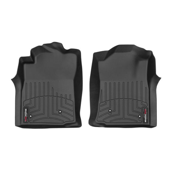 WeatherTech Custom Fit FloorLiners compatible with 2008-2011 Toyota Tacoma - 1st Row (Driver & Passenger), Black