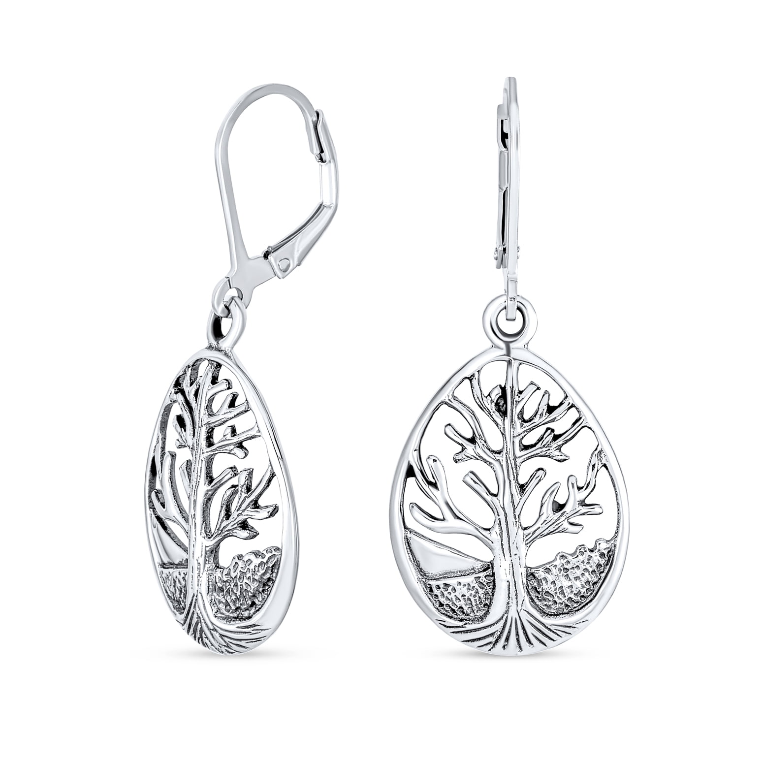 Cut Out Zen Lotus Flower Stud Earrings For Women For Teen 925 Sterling Silver