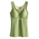 thumbnail image 1 of Camisas Térmicas Sin Mangas Para Mujer Chaleco Con Cuello En V Con Sujetador Incorporado Ropa Interior Camiseta Sin Mangas Térmica - Verde, 1 of 5
