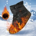 thumbnail image 2 of NOKIO Kids Wide-Toe Box Winter Boots Fau𝗑 F𝗎r Lined Hook-and Loop Closure Textile Upper Flexible Drop Non‑Slip Sole Comfortable Cold Weather Footwear for Boys Girls, 2 of 8