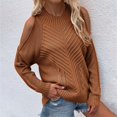 thumbnail image 4 of Vedolay Fall Sweaters for Women 2023 Oversized Deep V Neck Sweaters Long Sleeve Knitted Pullover Sweater,Orange M, 4 of 5