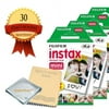 Fujifilm INSTAX Mini Instant Film 3 Pack (30 Films) - Photo Album - Microfiber Cloth