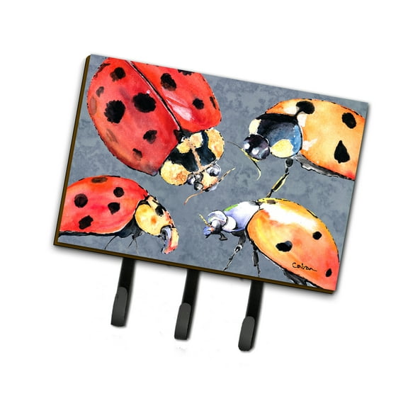Carolines Treasures 8876TH68 Lady Bug Multiple Leash or Key Holder Triple multicolor