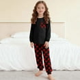 thumbnail image 4 of SERTG Kids Heart Print Homewear Set Long Sleeve Top and Pants with Pockets Unisex Spring Fall Winter Comfortable Soft Two-Piece Outfit(Red,13 Years), 4 of 8