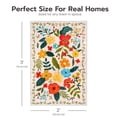 thumbnail image 2 of Joyfy Washable Floral Area Rug Non-Slip Soft Carpet with Rubber Backing for Living Room, Bedroom, Dining Room, Kids Nursery and Bedside Indoor Use, 2 of 7