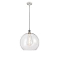 thumbnail image 4 of 516-1S-WPC-G124-14 Innovations Lighting Athens 1 Light 14" Pendant Clear/White and Polished Chrome, 4 of 5
