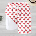 thumbnail image 2 of Gyujnb Women All‑Over Print Double Layer Shorts Drawstring Elastic Waist Casual Daily Athletic Shorts,White, 2 of 5