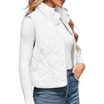 thumbnail image 4 of Women Cropped Lightweight Jacket Sleeveless Button Down Puffer Vest, 4 of 6