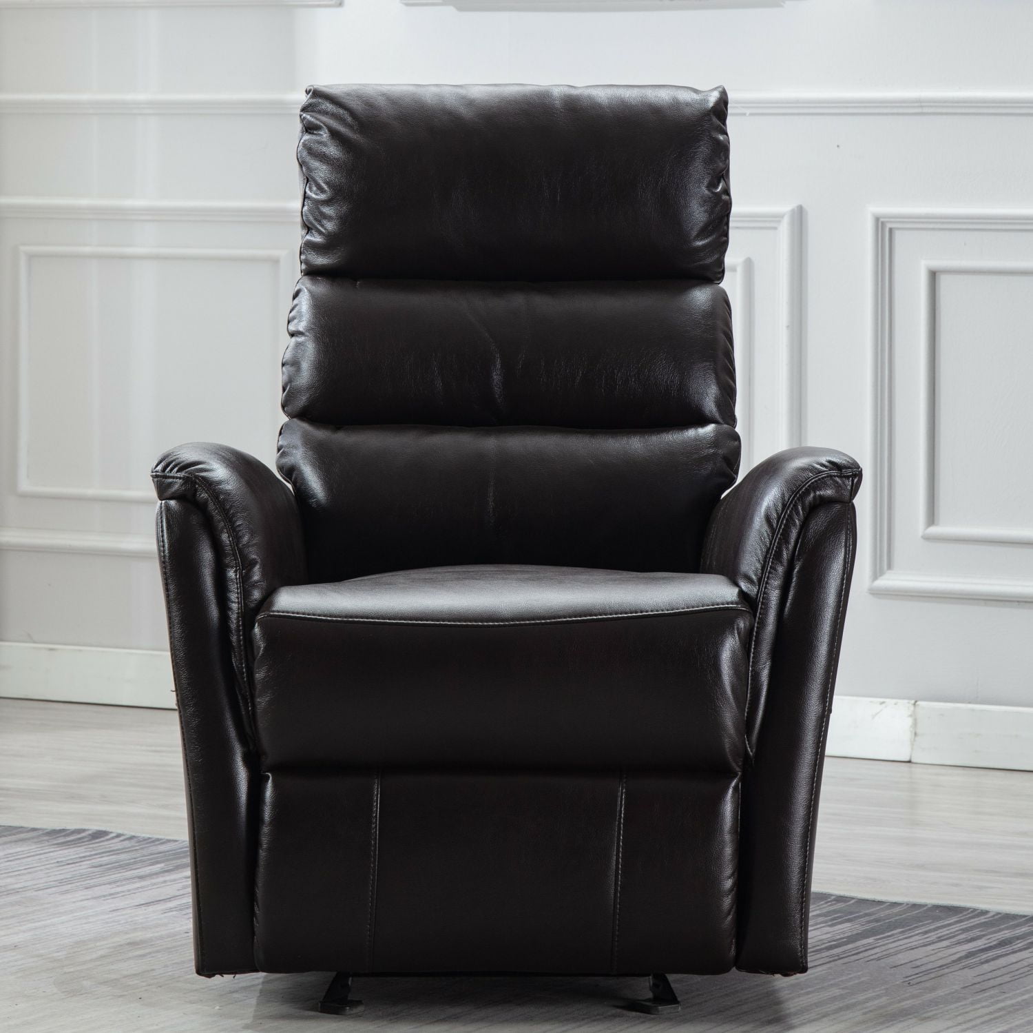 Air Leather Manual Recliner Chair, Faux Leather Rocking Chair Heavy