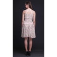 thumbnail image 4 of Bimba Robe Cocktail au-Dessus du Genou Smockée Florale pour Femmes Robe d'Été Fluide-Petite, 4 of 5