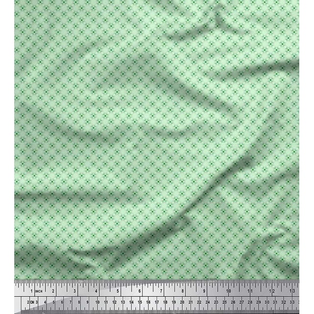 Soimoi Polyester Crepe Fabric Artistic Floral Shirting Print Sewing Fabric Yard 52 Inch Wide