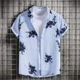 thumbnail image 6 of IWRICH Men's Hawaiian Shirts Short Sleeve Summer Floral Button down Shirt Relaxed Fit Retro Casual Beach Tops 13-Blue XL, 6 of 9