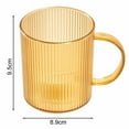 thumbnail image 2 of TNOBHG Easy to Clean Mouthwash Cup Transparent Plastic Mouthwash Cup with Striped Texture Easy to Clean Non-slip Bottom Modern Simple Washing Cups for Home, 2 of 8