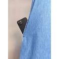 thumbnail image 6 of sicmoss Women's Blue Denim Jean Dress Short Sleeve Button Down Shirt Style Midi Summer Casual, 6 of 7