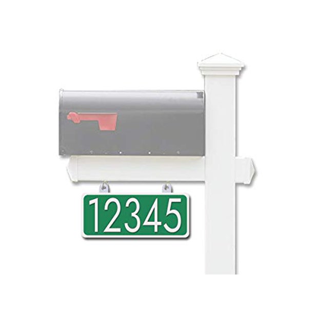 Curb N Sign Hanging Mailbox Address Sign Double Sided Highly Reflective Green Walmart Com Walmart Com