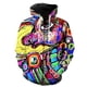 thumbnail image 4 of Sudadera con capucha con estampado 3D de grafiti artístico para hombre, sudadera con cremallera con patrón abstracto colorido para niños, sudadera informal de manga larga estilo Harajuku callejero, 4 of 5