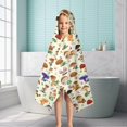 thumbnail image 6 of Red Mushroom Frog Light Pattern Hooded Bath Towel，50"x30" for Ages 3 To 12 Kids, Quick Dry Lightweight Soft Microfiber Hood Beach Towel Cover Up for Kids, 6 of 7