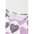 thumbnail image 6 of Fdqin Girls Dresses 3Pcs Heart Print Flutter Sleeve Swing Sundress Sleeveless Cute Summer Midi Dresses Casual Kids A-line Dress White Purple Black 5-6 Years, 6 of 7