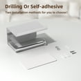 thumbnail image 2 of NIFFGAFF Silver Adhesive Toilet Paper Holder with Phone Shelf, Wall Mounted Toilet Paper Roll Holder, Rustproof No Nail Toilet Roll Holder with Shelf, Toilet Tissue Holder, 2 of 7