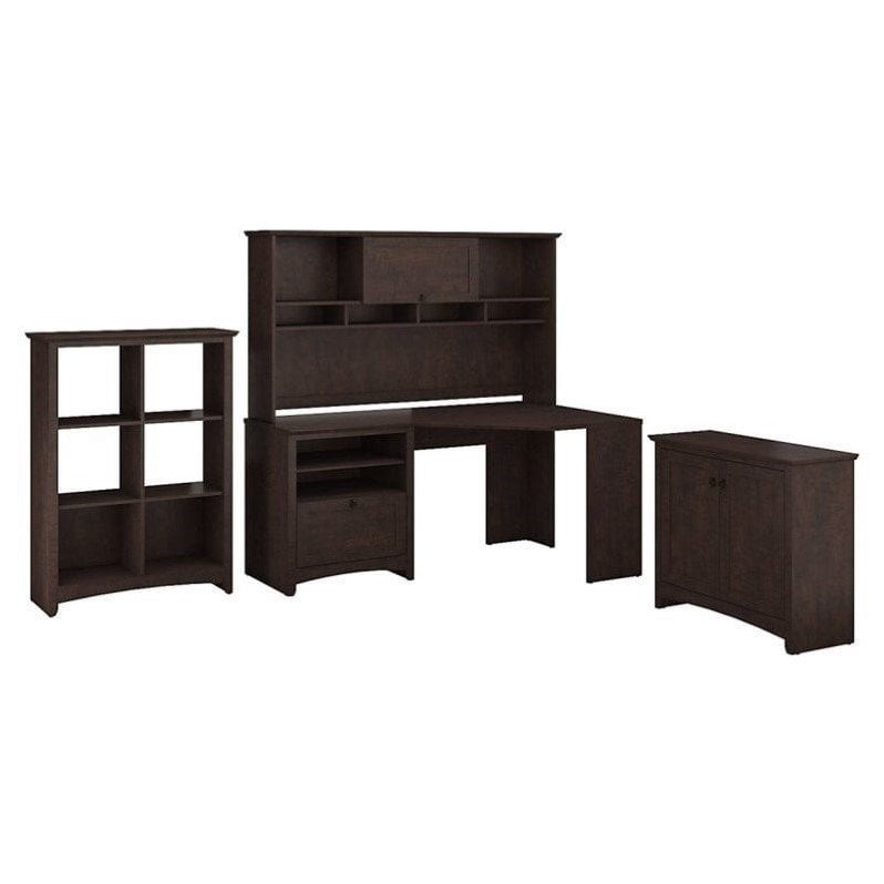 Cube Bookcase And Low Storage Cabinet, Corner Office Desk With Bookcase