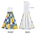 thumbnail image 3 of Yayeee Kitchen Hanging Hand Towels Set of 2 with Loop Bathroom Absorbent Tie Towel, Lemon Checkered, 3 of 7