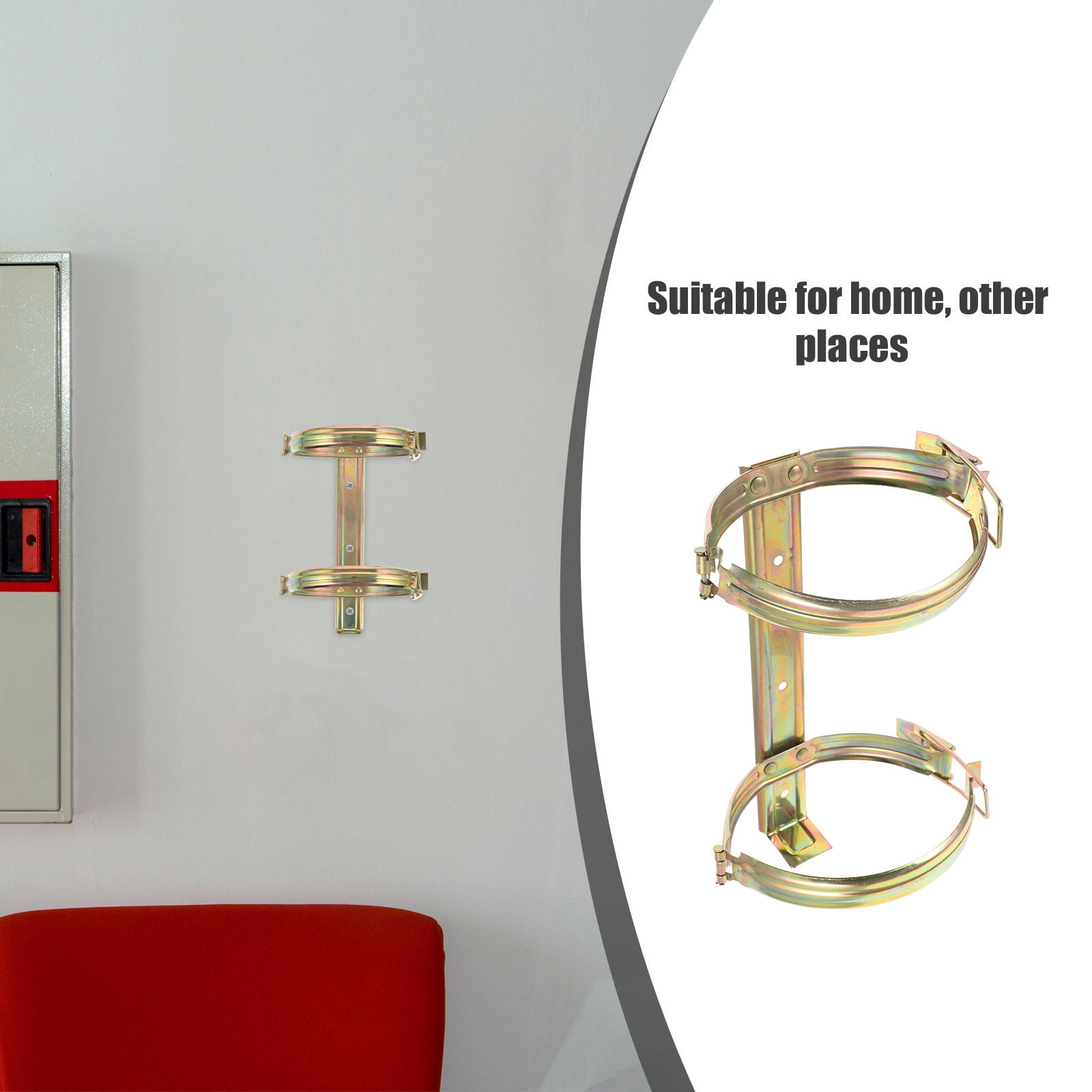 OUNONA 2pcs Fire Extinguisher Stand Metal Fire Extinguisher Holder Wall Mount Fire Extinguisher Stand