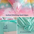 thumbnail image 6 of Sleep Zone Twin Kids Bedding Comforter Set, 5 Piece Girl Cute Durable Children Bed in a Bag, Starry Unicorn, 6 of 8