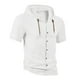thumbnail image 4 of pstuiky camisetas de hombre, Blusa de manga corta con cuello vuelto, transpirable, con botones y color liso para hombre camisetas de hombre xxl, 4 of 4
