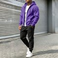 thumbnail image 6 of VEXRO Mens Hoodies 2 Piece Outfits Fleece Workout Casual Sweatpant and Drawstring Sweatshirts Fall Winter Hooded Sets, 6 of 9