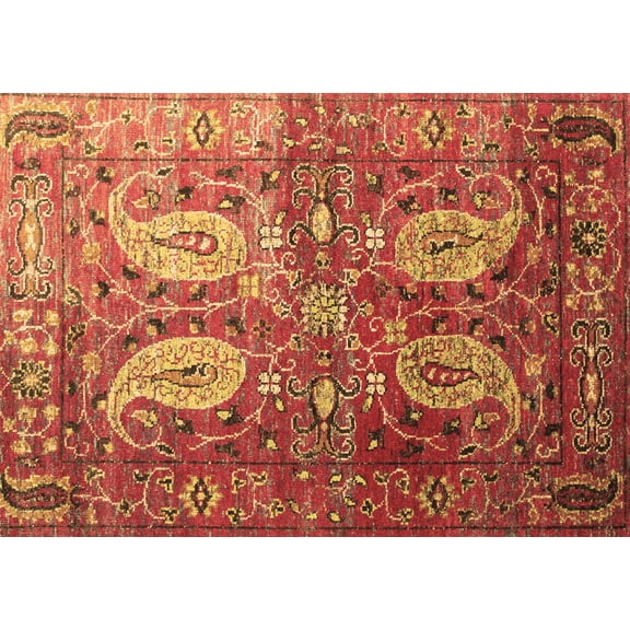 Ahgly Company Indoor Rectangle Persian Brown Traditional Area Rugs, 5' x 7'