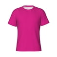 thumbnail image 4 of Vsdgher Darkmagenta Print Men's Dry Fit Mesh Athletic Shirts Moisture Wicking Tennis T-Shirt Tops, 4 of 9