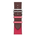 thumbnail image 4 of Circoclve Leather Band for Apple Watch 49mm 45mm 42mm 44mm,Genuine Leather Replacement Bracelet Strap for iwatch Series 9 8 Ultra 7 6 5 4 3 2 1 SE Gilr Women Men - Rose Red+Wine, 4 of 6